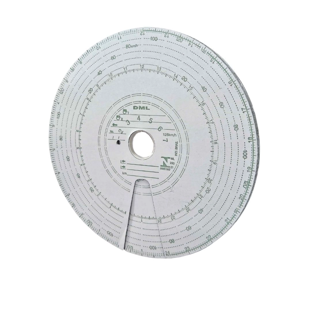 Disco De Tacógrafo VDO Semanal 125Km/h Caixa Com 10 Conjuntos de 7 Discos Diagrama Semanais DML
