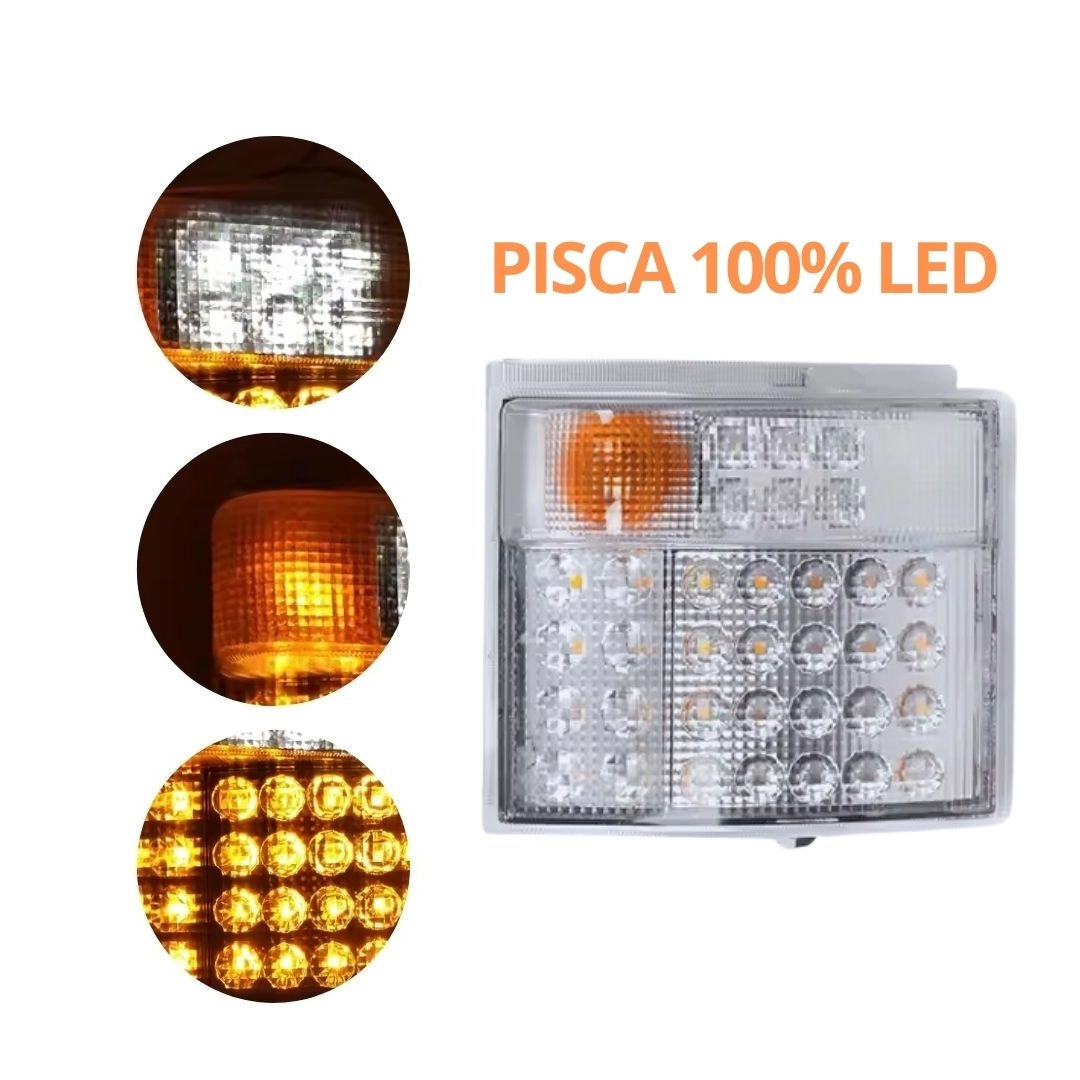 Farol e Lanterna Pisca Seta DRL LED Para Scania S4 LD Farol e Lanterna Pisca Seta DRL LED Para Scania S4 LD