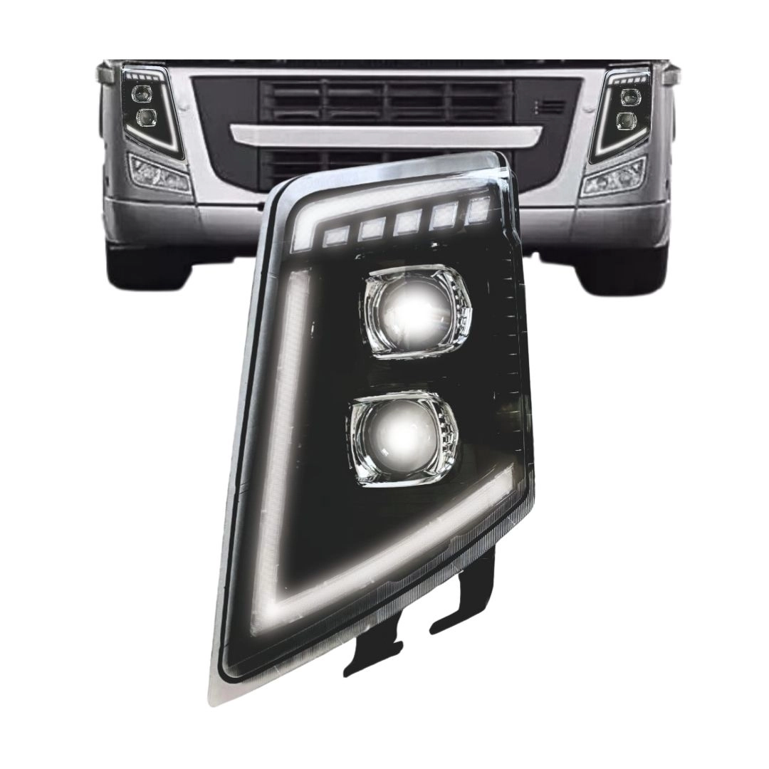 Farol Principal Dianteiro e DRL Full LED Para Volvo FM FH 2009 a 2014 Lado Esquerdo 21035638 Farol Principal Dianteiro e DRL Full LED Para Volvo FM FH 2009 a 2014 Lado Esquerdo 21035638
