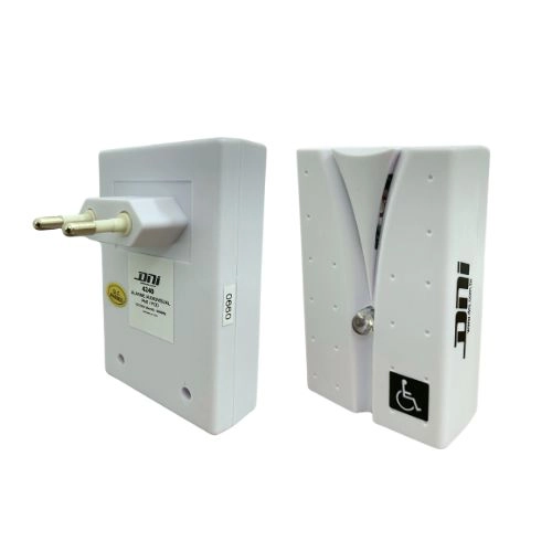 Alarme Campainha de Emergência para Banheiro PNE PCD e Idosos Atende NBR 9050 Tomada Bivolt