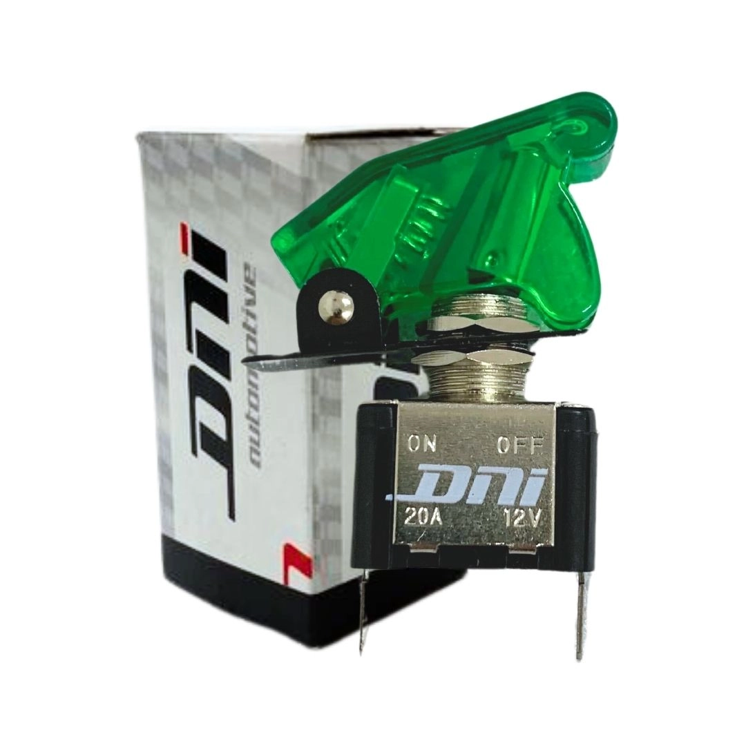 Chave Botão Liga Desliga 2 Posições 12v LED Verde Tipo Caça