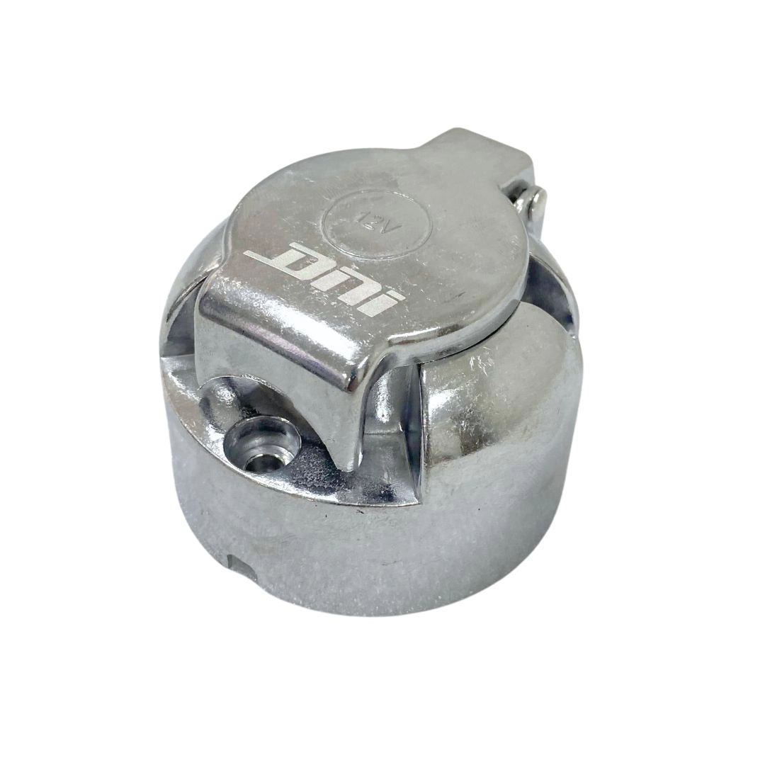 Tomada Elétrica Femea 6 Polos Alumínio Reboque Carretinha Tomada Elétrica Femea 6 Polos Alumínio Reboque Carretinha