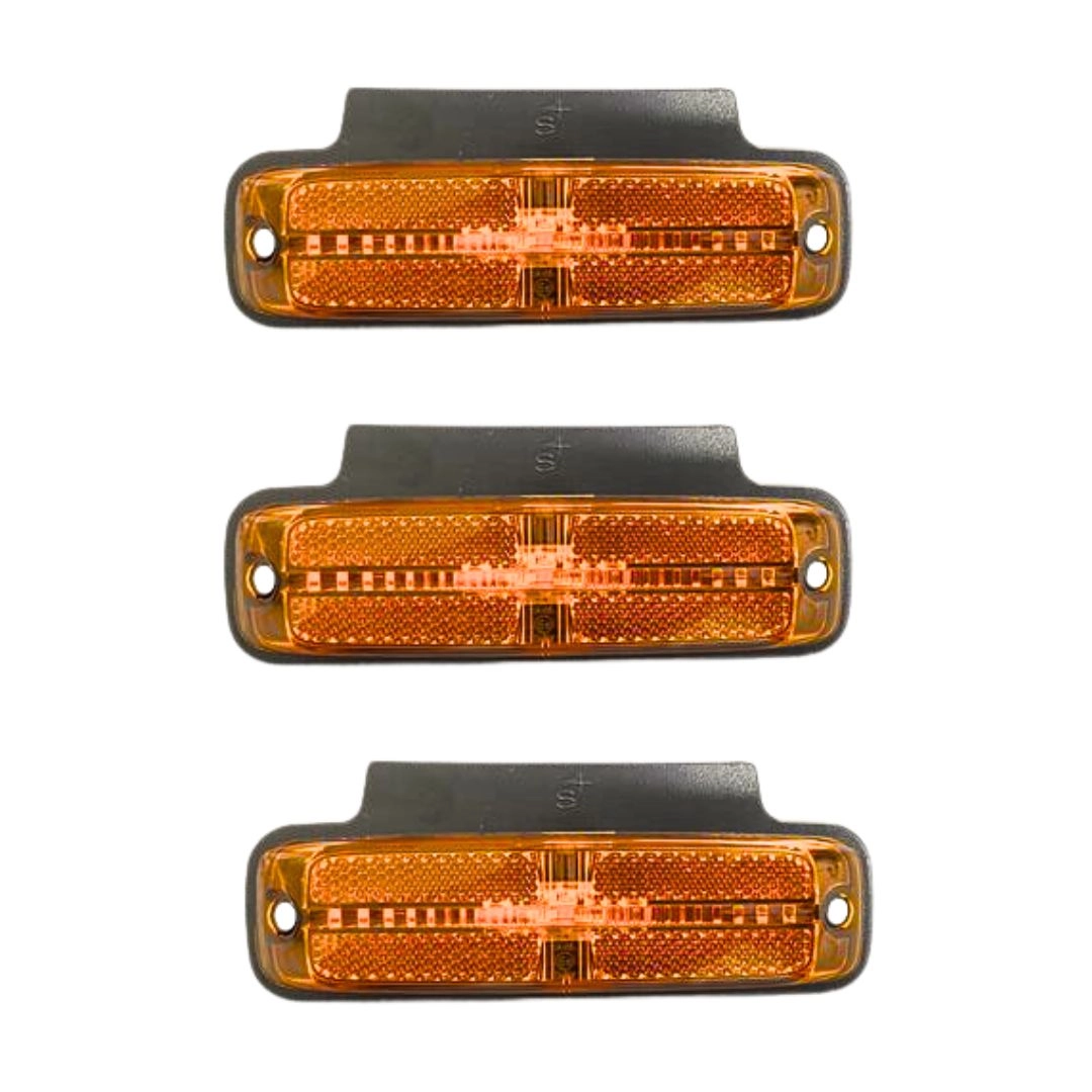 Kit 3 Lanternas Lateral Posição Direcional Com Suporte LED