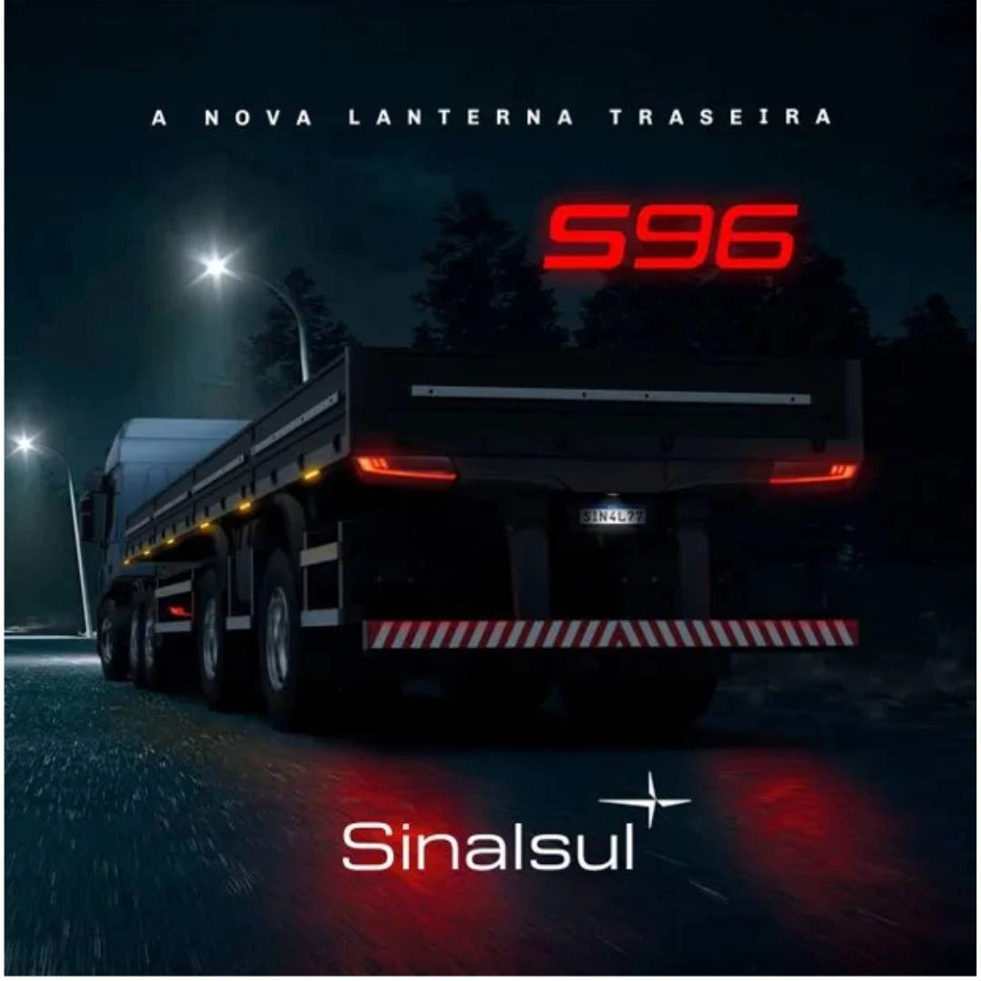 Lanterna Traseira LED Multifunção 24V Flashing Lado Esquerdo