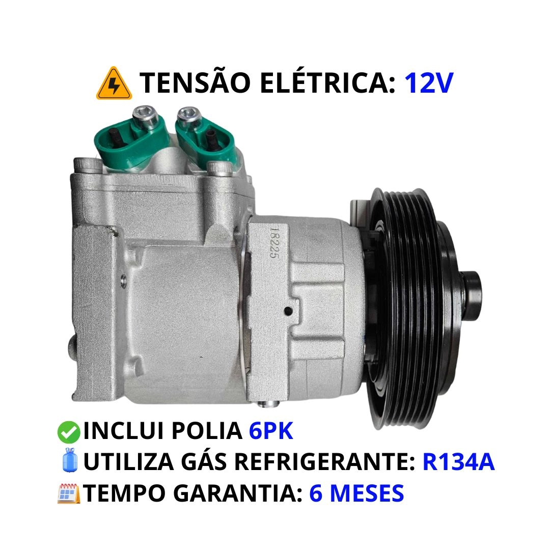 Compressor Ar Para EcoSport Fiesta 1.0 1.6 2006 a 2014 Delphi CS20484