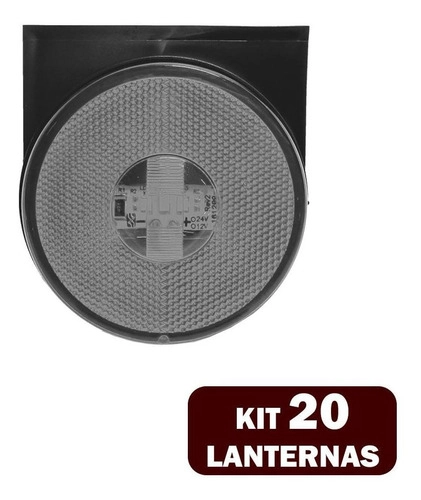 Kit 20 Lanternas Lateral Led Caminhão Carreta Com Suporte Cristal G Kit 20 Lanternas Lateral Led Caminhão Carreta Com Suporte Cristal G