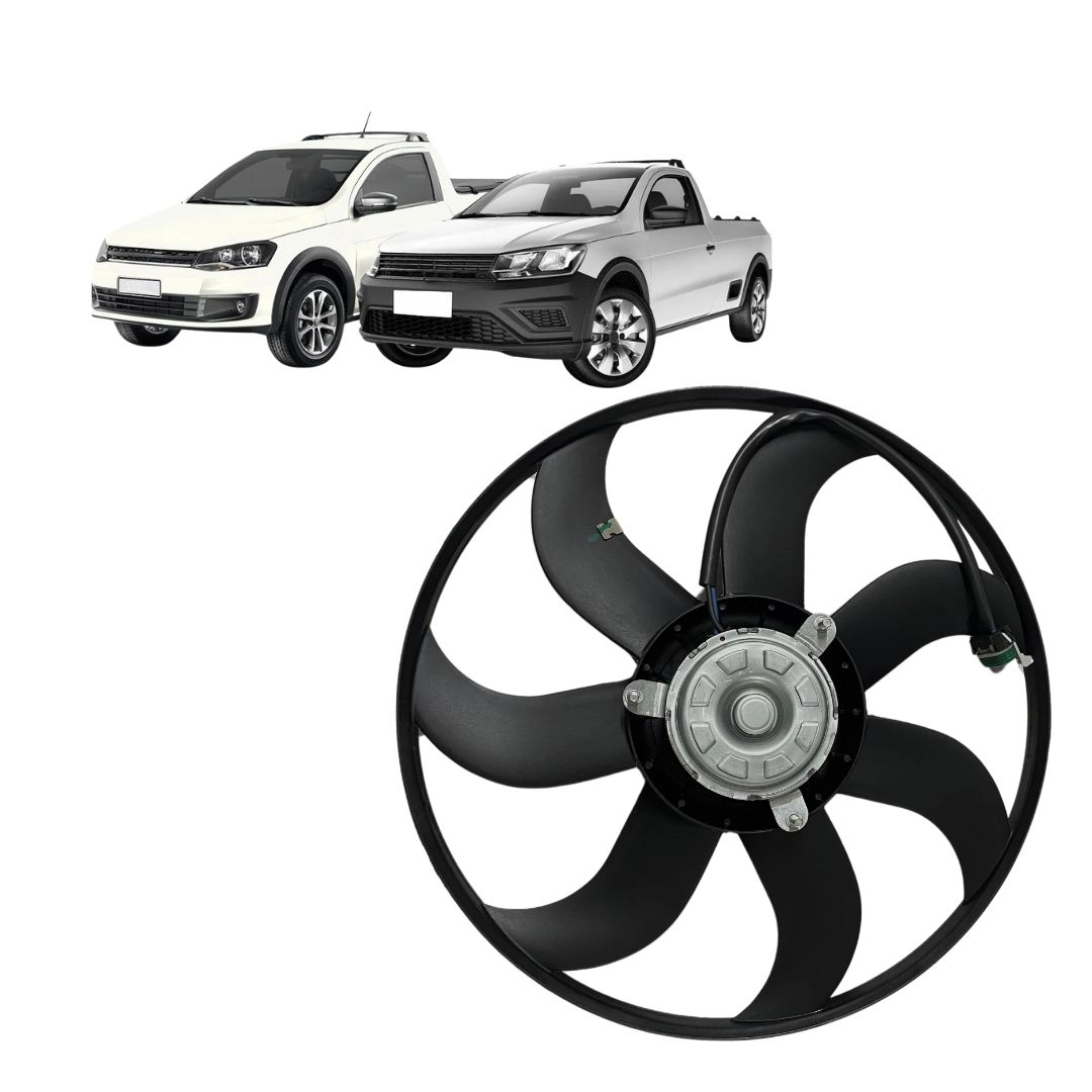 Eletro Ventoinha Radiador Para Saveiro 1.6 2009 a 2025 7 Pás