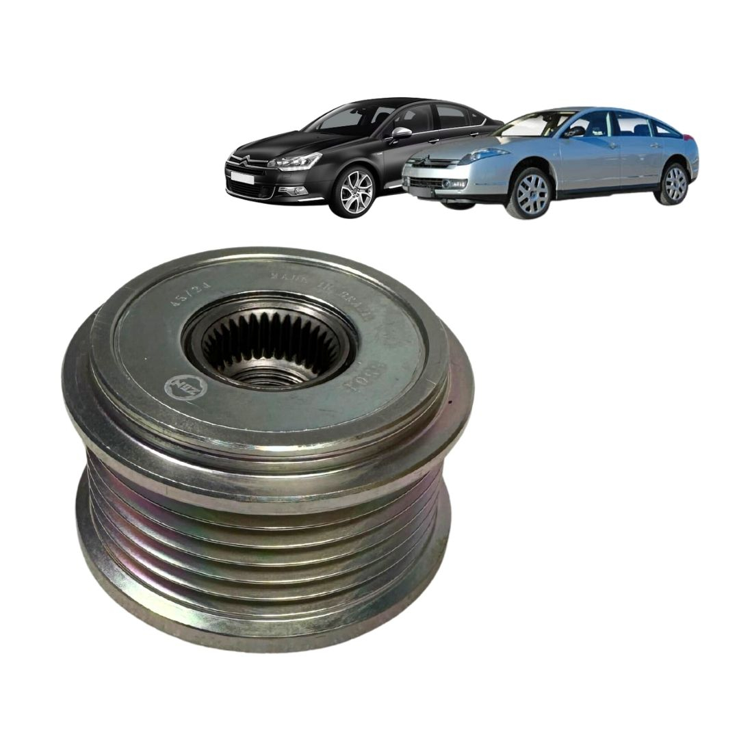 Polia Roda Livre do Alternador Bosch 6 Filetes Para Citroën C5 C6 2.7 HDi V6 Peugeot 407 607 2.7 HDi Zen Polia Roda Livre do Alternador Bosch 6 Filetes Para Citroën C5 C6 2.7 HDi V6 Peugeot 407 607 2.7 HDi Zen