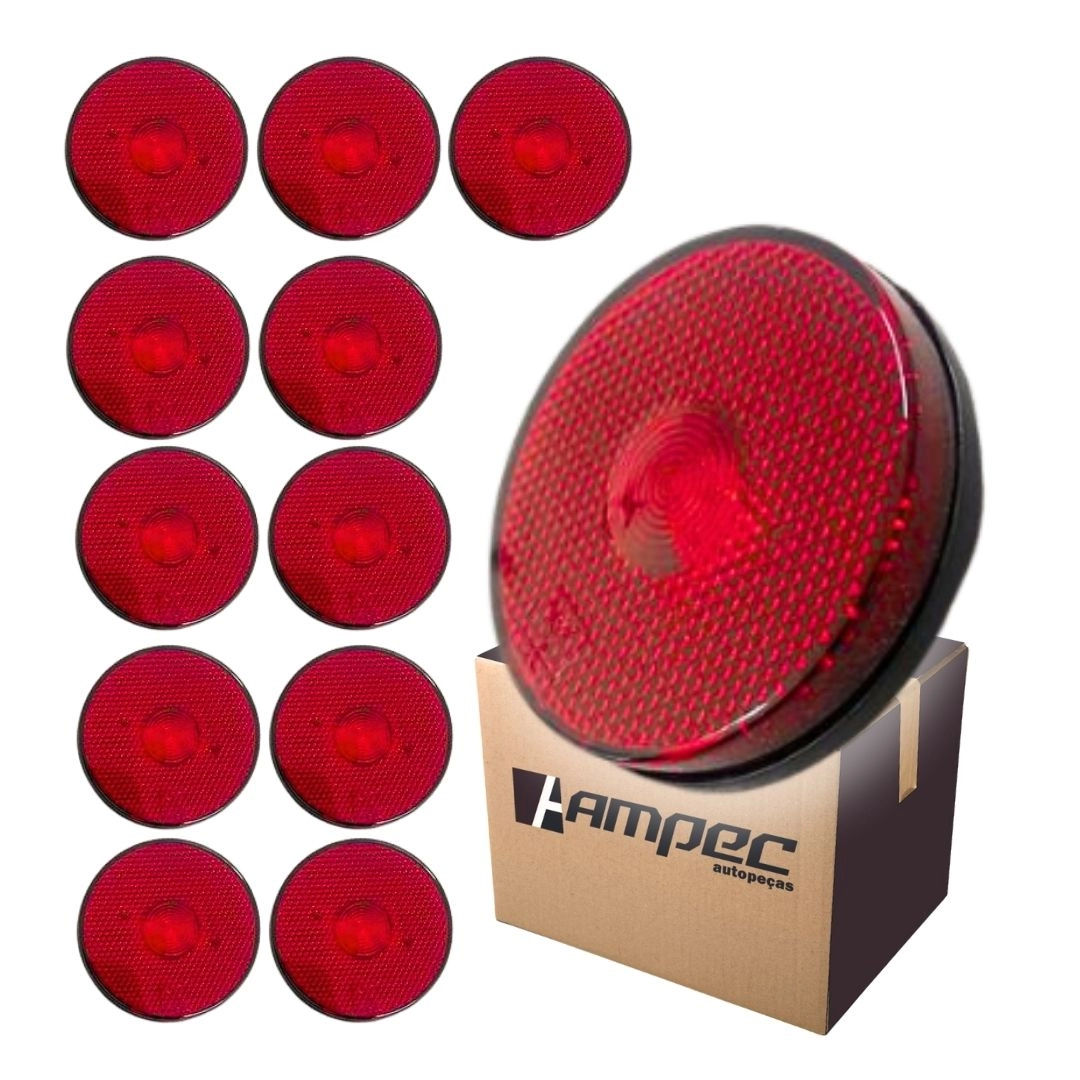 Kit 12 Lanternas Lateral Led Caminhão Carreta Sem Suporte Vermelha P Kit 12 Lanternas Lateral Led Caminhão Carreta Sem Suporte Vermelha P