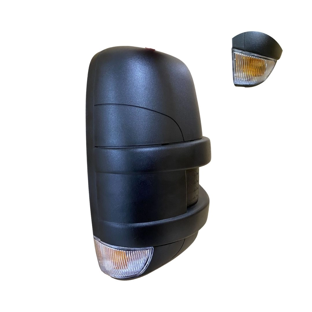 Retrovisor Completo Elétrico Lado Direito Braço Longo Com Pisca Seta Integrado 24V Iveco Daily 3.0 16V Euro 3 Euro 5 35S