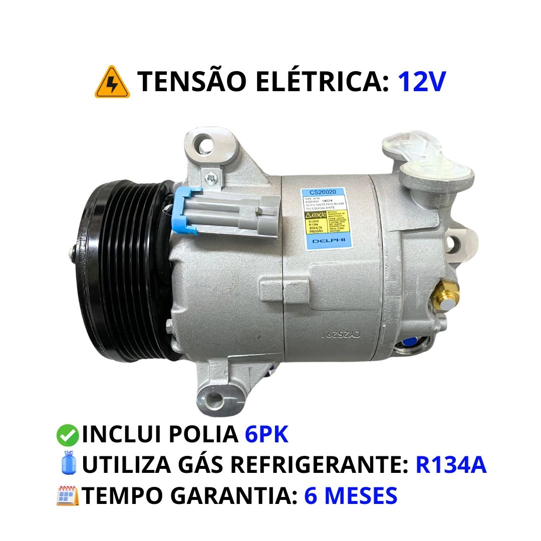 Compressor Ar Para GM Blazer 2.2 2.4 2.5 2.8 1996 a 2012 S10 2.2 2.4 2.5 1996 a 2012 Delphi CS20020 Compressor Ar Para GM Blazer 2.2 2.4 2.5 2.8 1996 a 2012 S10 2.2 2.4 2.5 1996 a 2012 Delphi CS20020