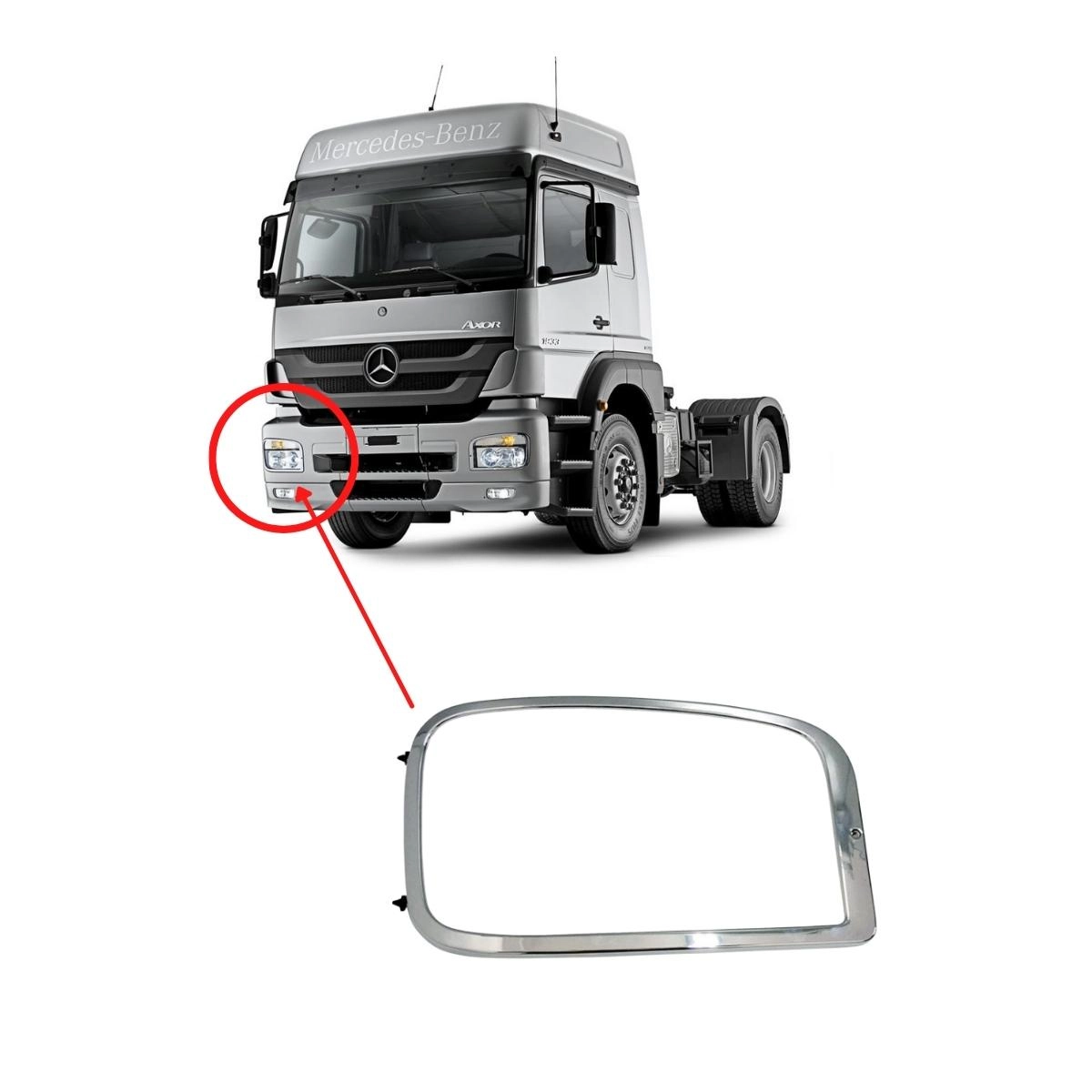 Par Moldura Farol Compativel MB Axor Par Moldura Farol Compativel MB Axor