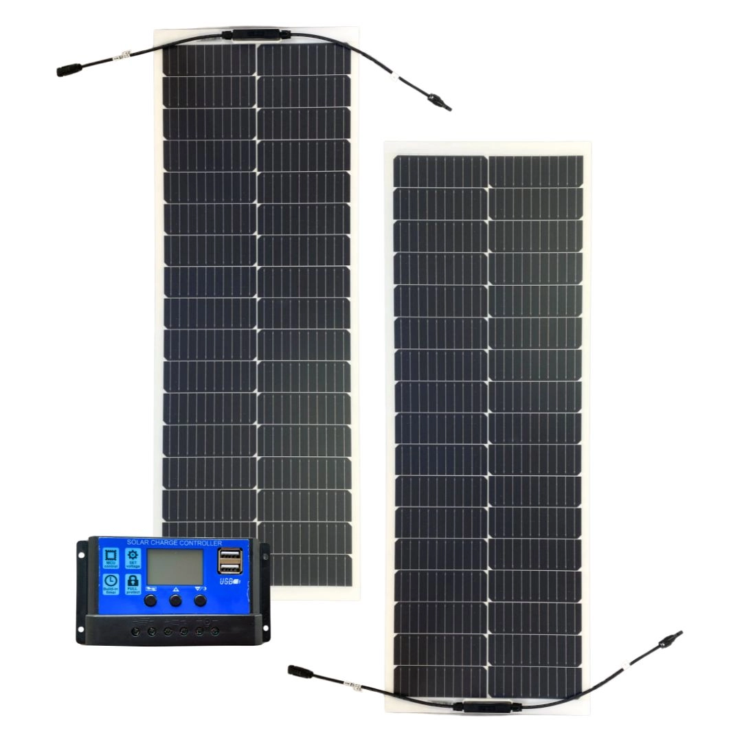 Kit Par Painel Solar Caminhão MotorHome 80w + Controlador