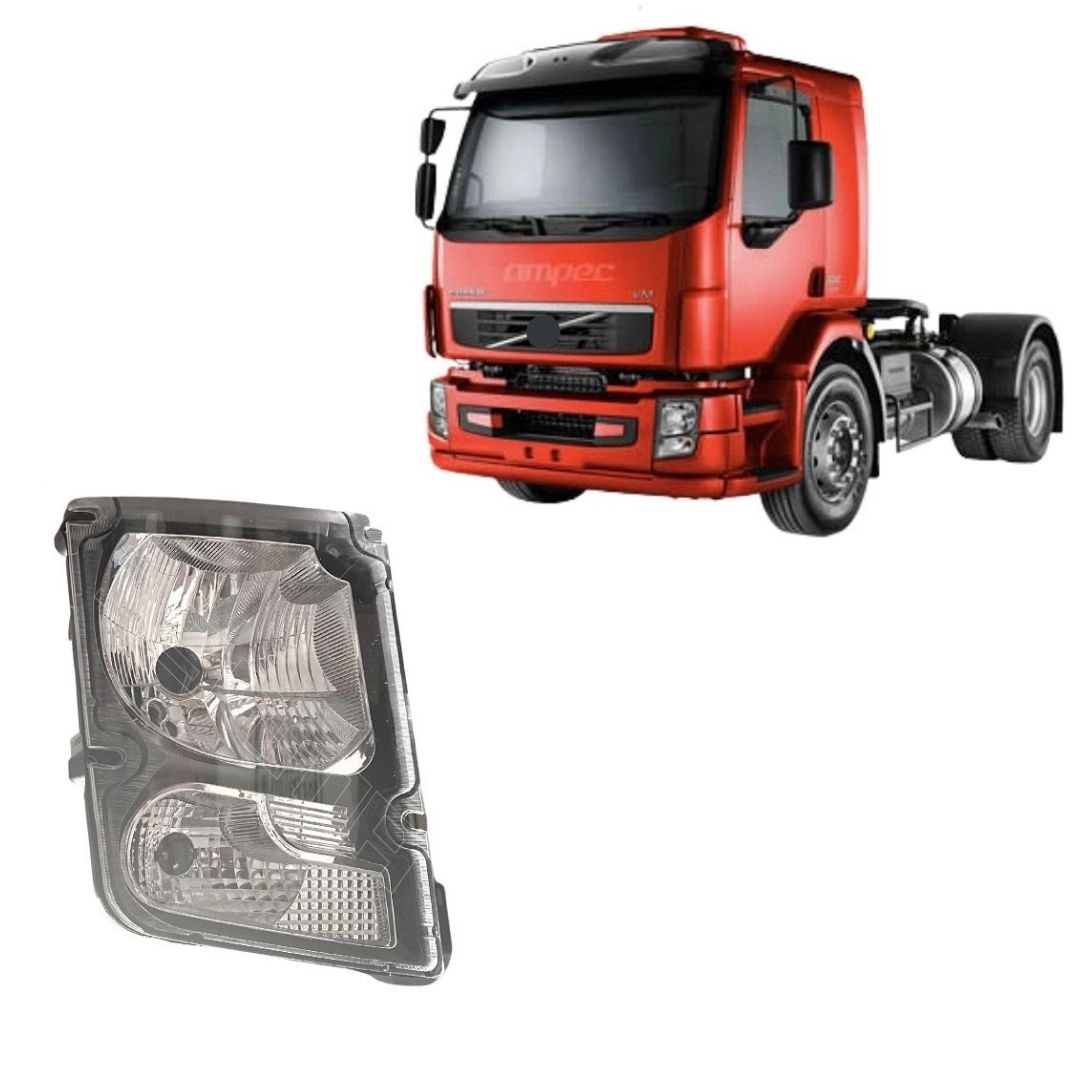 Farol ParaVolvo VM Após 2006 Fundo Preto Direito