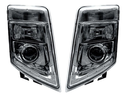 Par Farol Principal Para Volvo FM FH 13 Com Lampadas Par Farol Principal Para Volvo FM FH 13 Com Lampadas