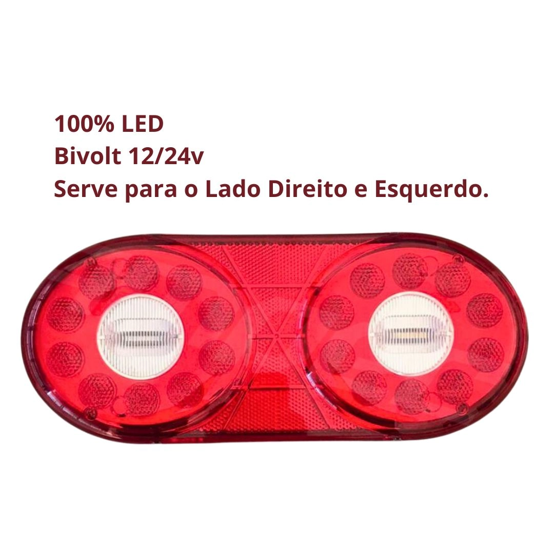 Lanterna Traseira Carreta Randon Refil Full LED Apos 2013 