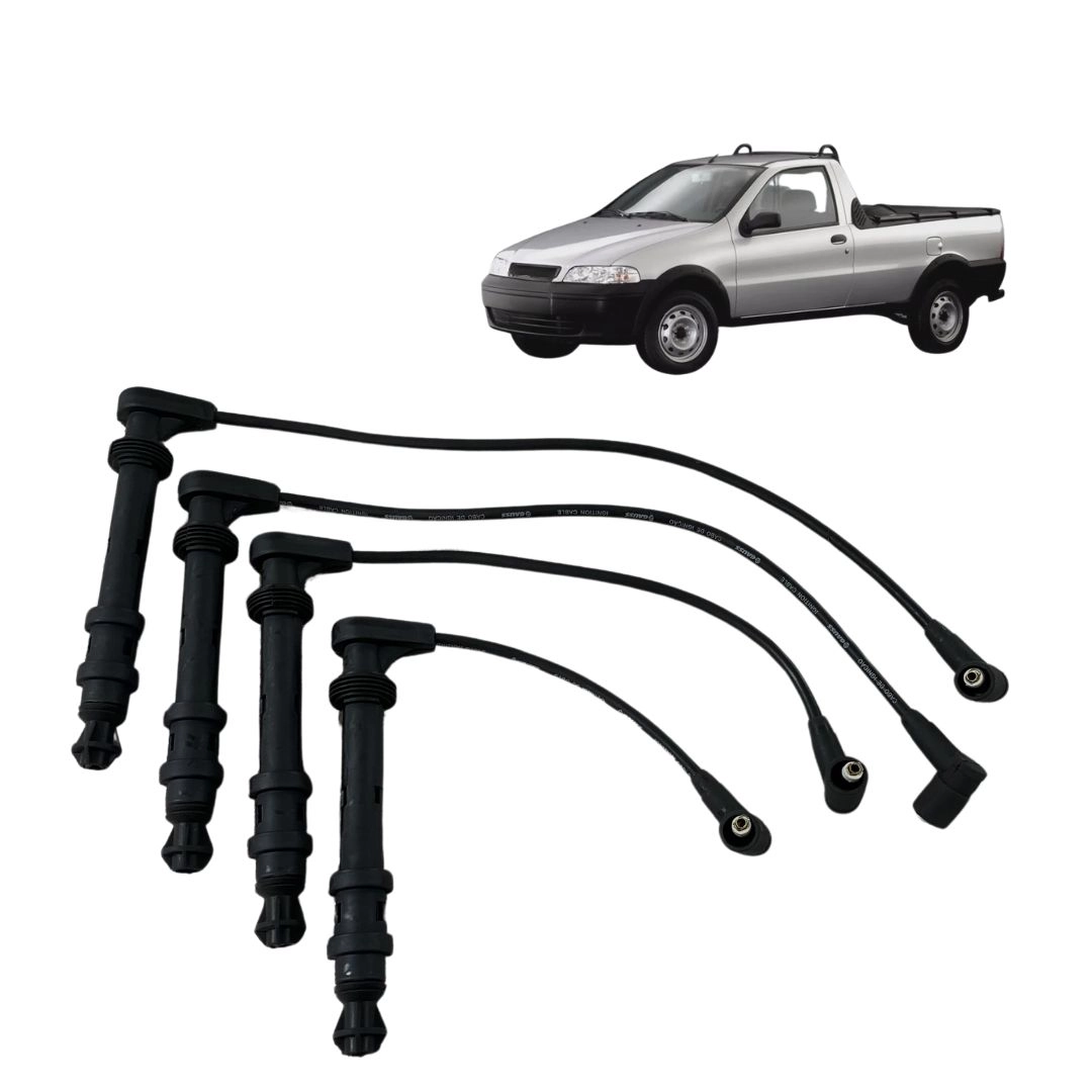 Conjunto Cabo Vela Ignição Para Strada 1.6 1998 a 2003 Fiasa