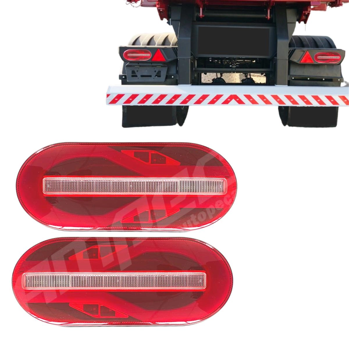 Par Lanterna Traseira LED 24V Carreta Randon Módulo R RED Par Lanterna Traseira LED 24V Carreta Randon Módulo R RED