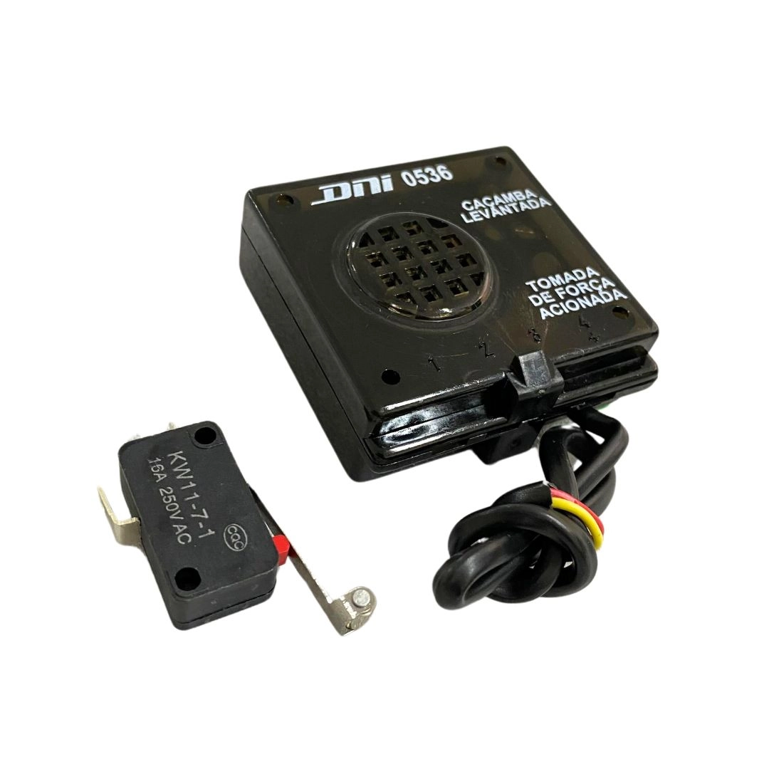 Alarme Sinalizador Sonoro Visual Caminhão Caçamba Basculante Alarme Sinalizador Sonoro Visual Caminhão Caçamba Basculante