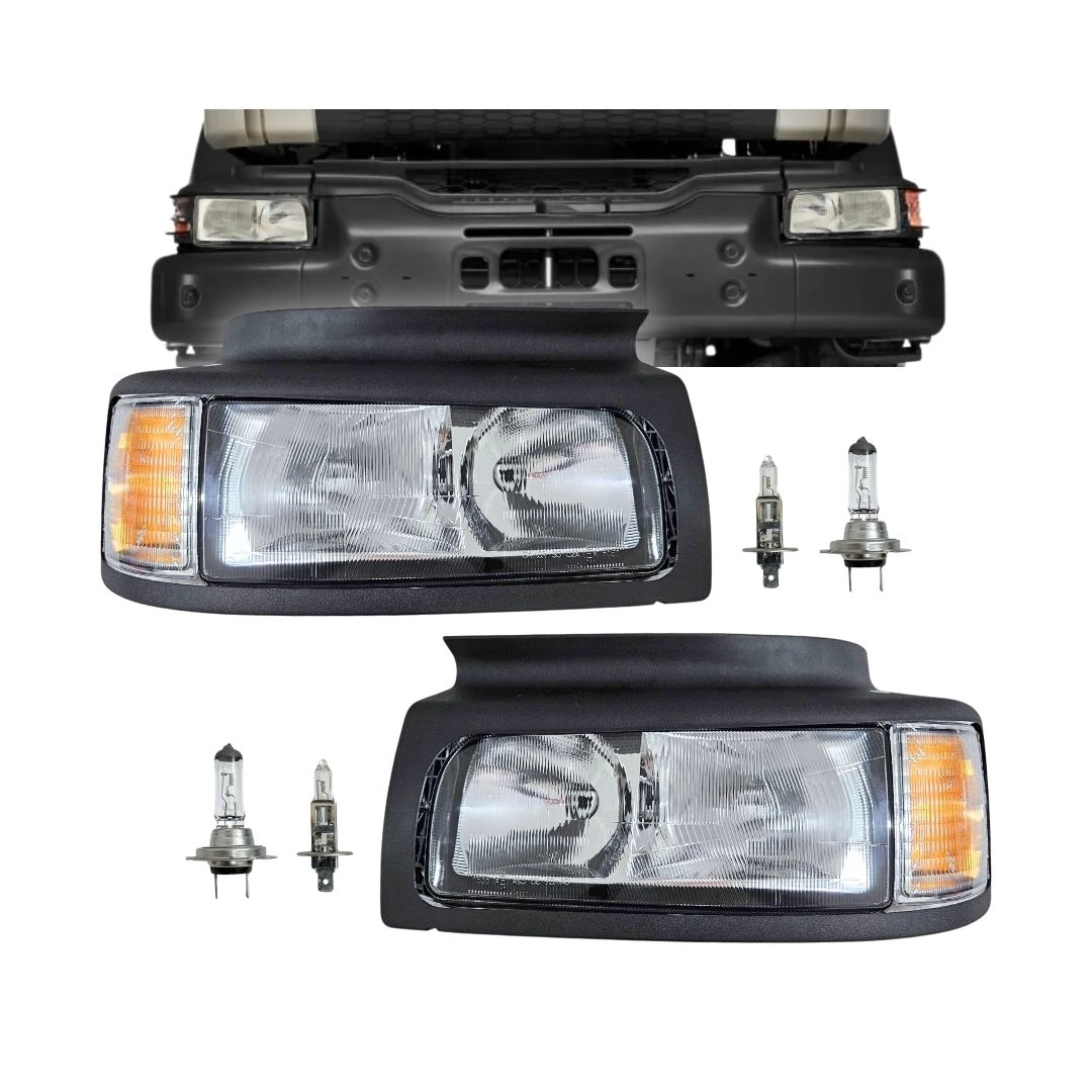 Par Farol Deitado Para Volvo VM 17 23 Com Moldura e Pisca