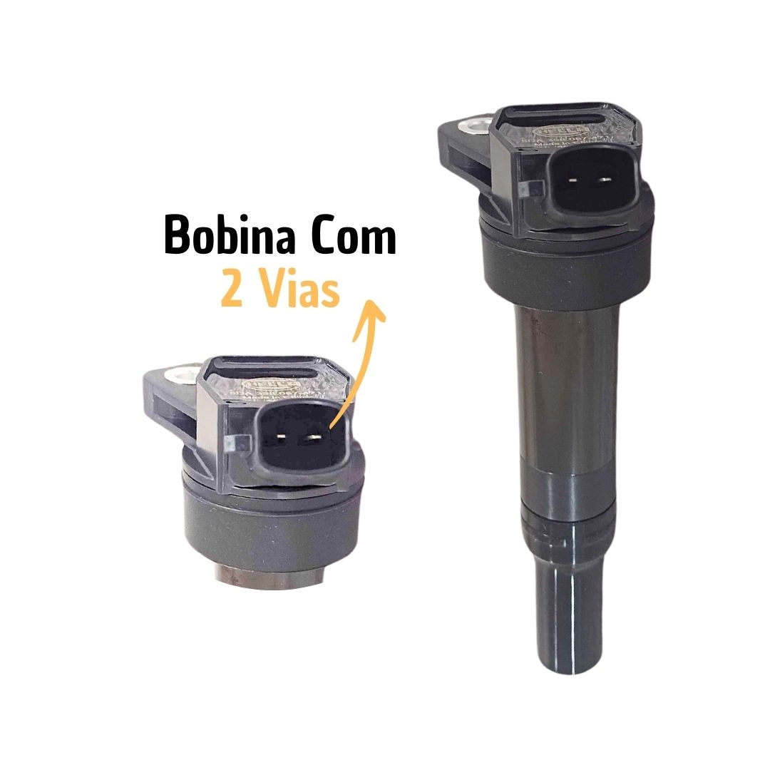Kit 4 Bobina de Ignição Para Kia Soul 1.6 2014 a 2019 Hella Kit 4 Bobina de Ignição Para Kia Soul 1.6 2014 a 2019 Hella