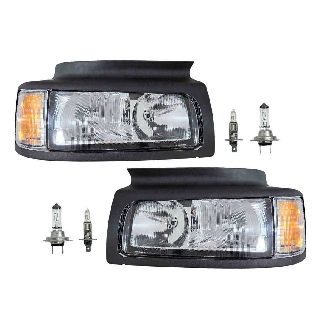 Par Farol Deitado Para Volvo VM 17 23 Com Moldura e Pisca