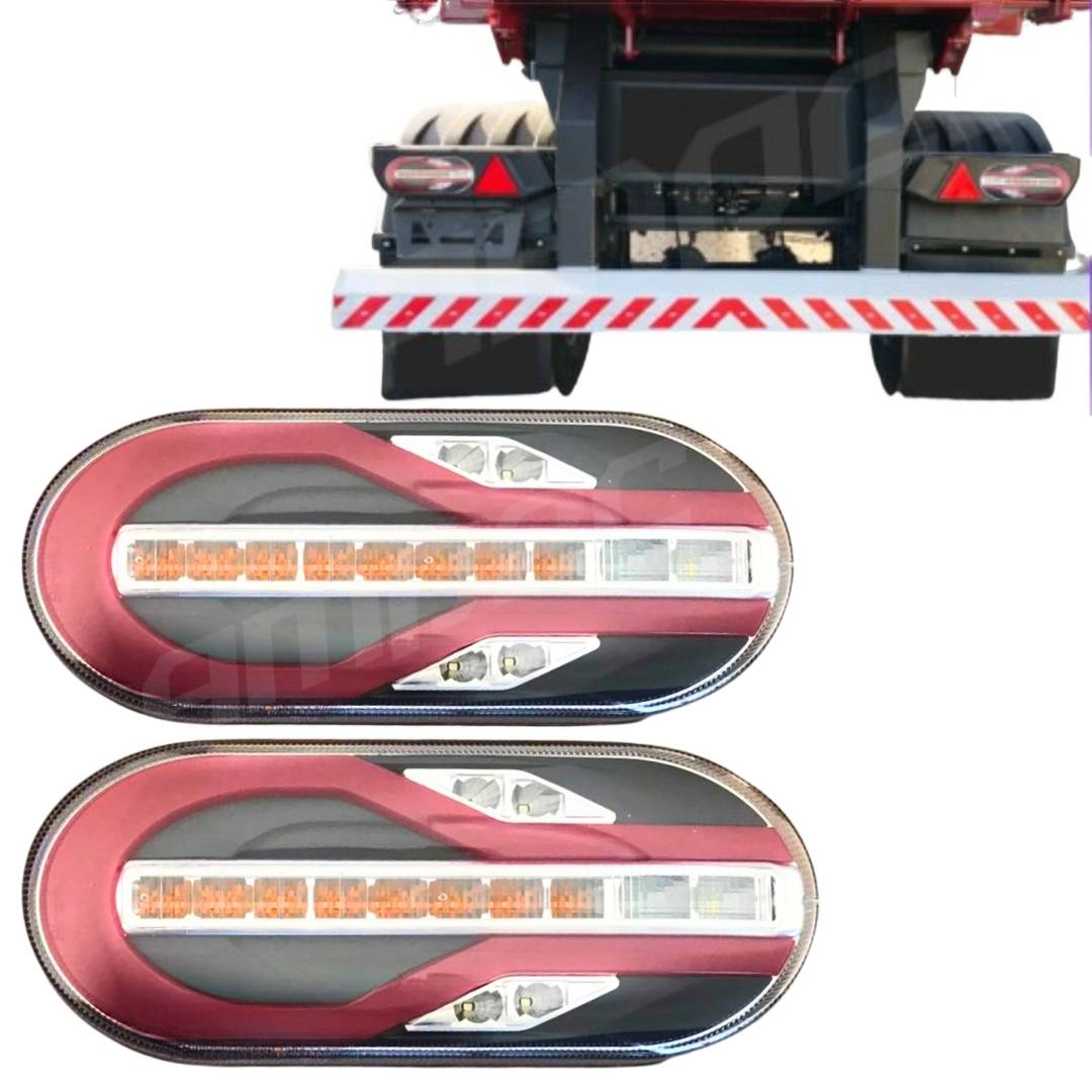 Par Lanterna Traseira LED 24V Carreta Randon Módulo Cristal Par Lanterna Traseira LED 24V Carreta Randon Módulo Cristal