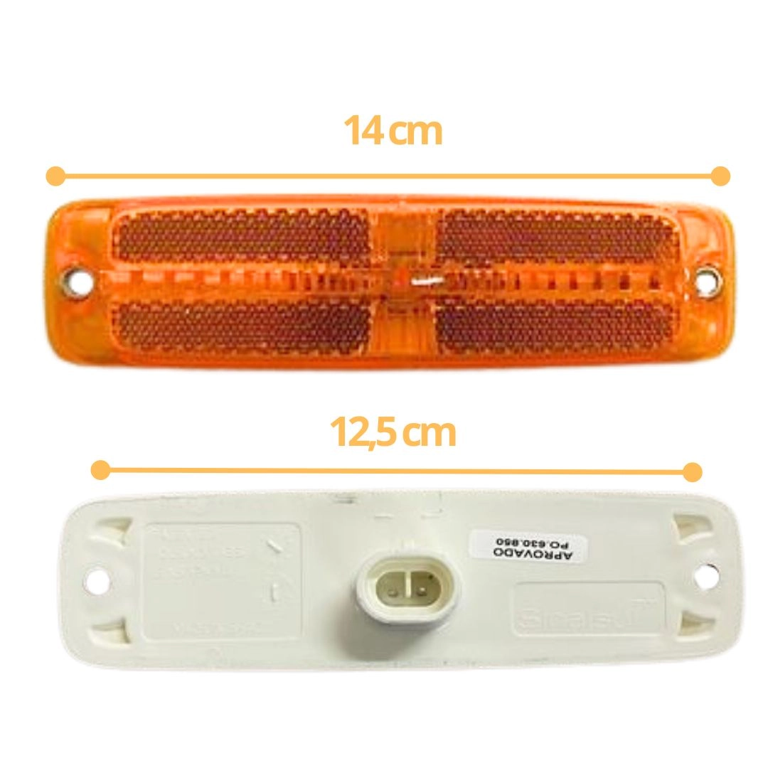 Lanterna Posição Lateral Retrorrefletor LED Bivolt Amarela Lanterna Posição Lateral Retrorrefletor LED Bivolt Amarela