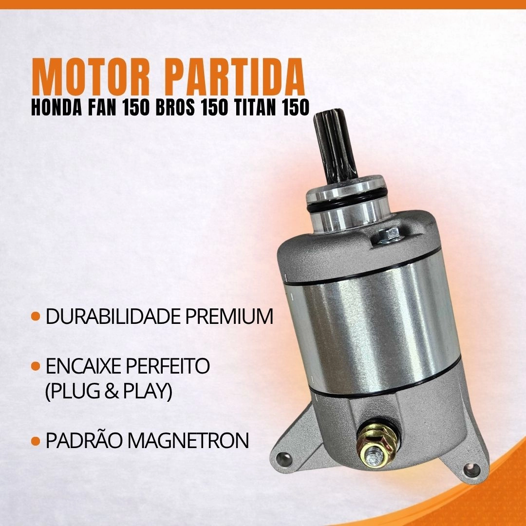 Motor de Partida Arranque  Para Fan 125 150 Bros 125 150 Titan 150 CG Cargo 125 150 Start 150 Shineray XY 150 Fire Magnetron