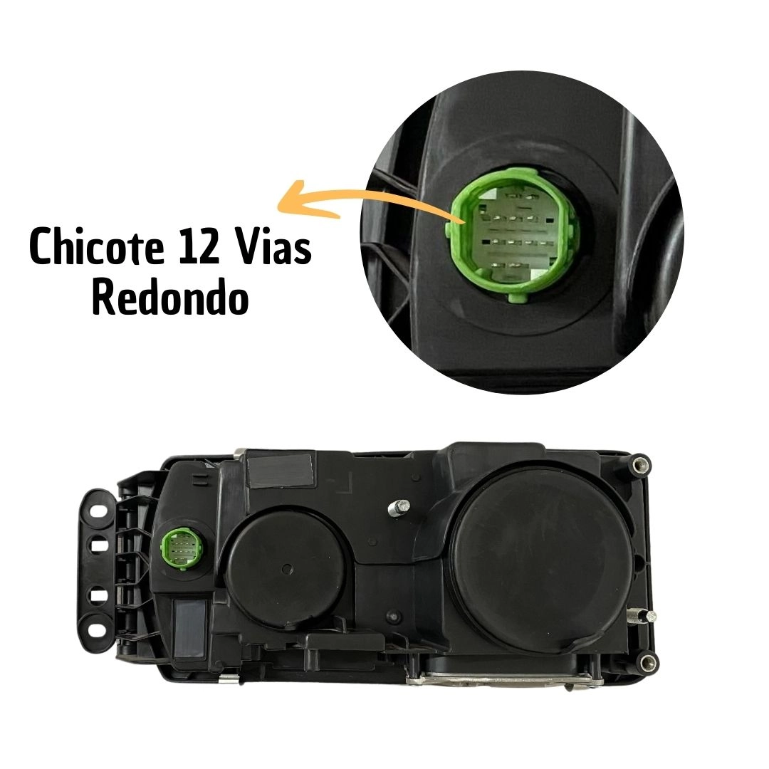 Farol Para Iveco Stralis Hi-way Cromado Led Direito