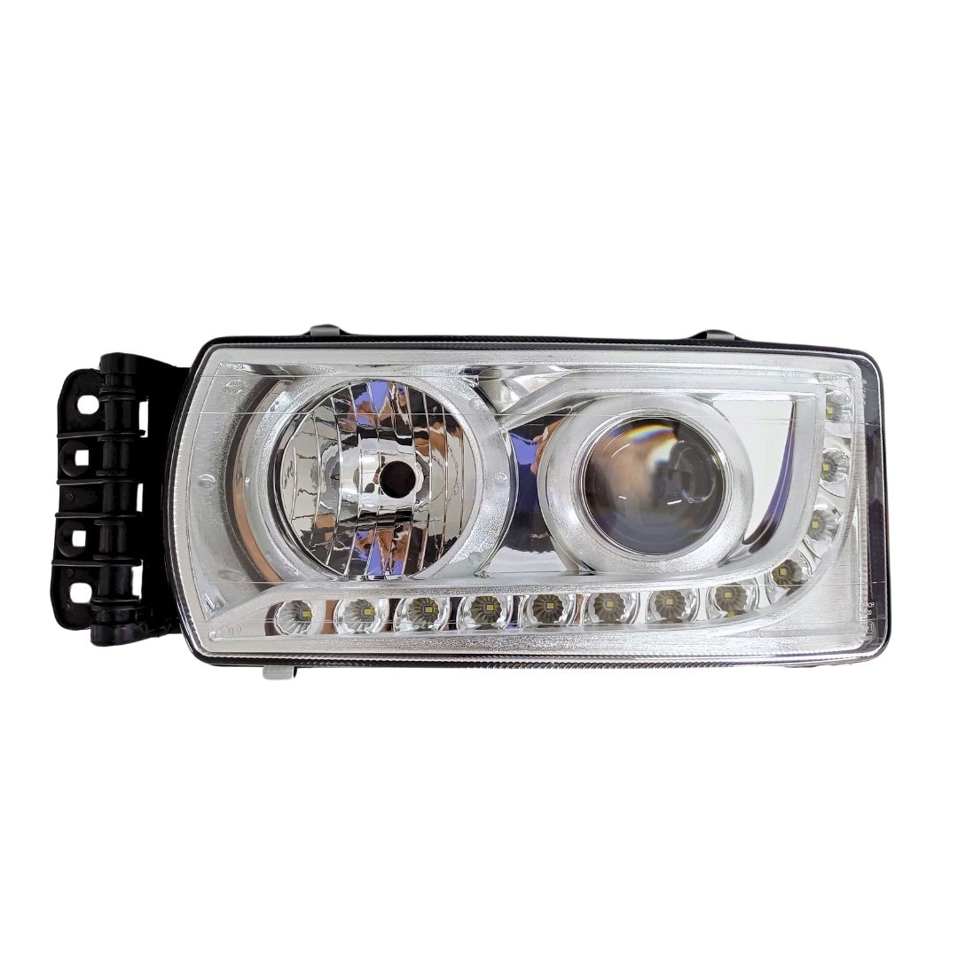 Farol Para Iveco Stralis Hi-way Cromado Led Com Chicote LD Farol Para Iveco Stralis Hi-way Cromado Led Com Chicote LD