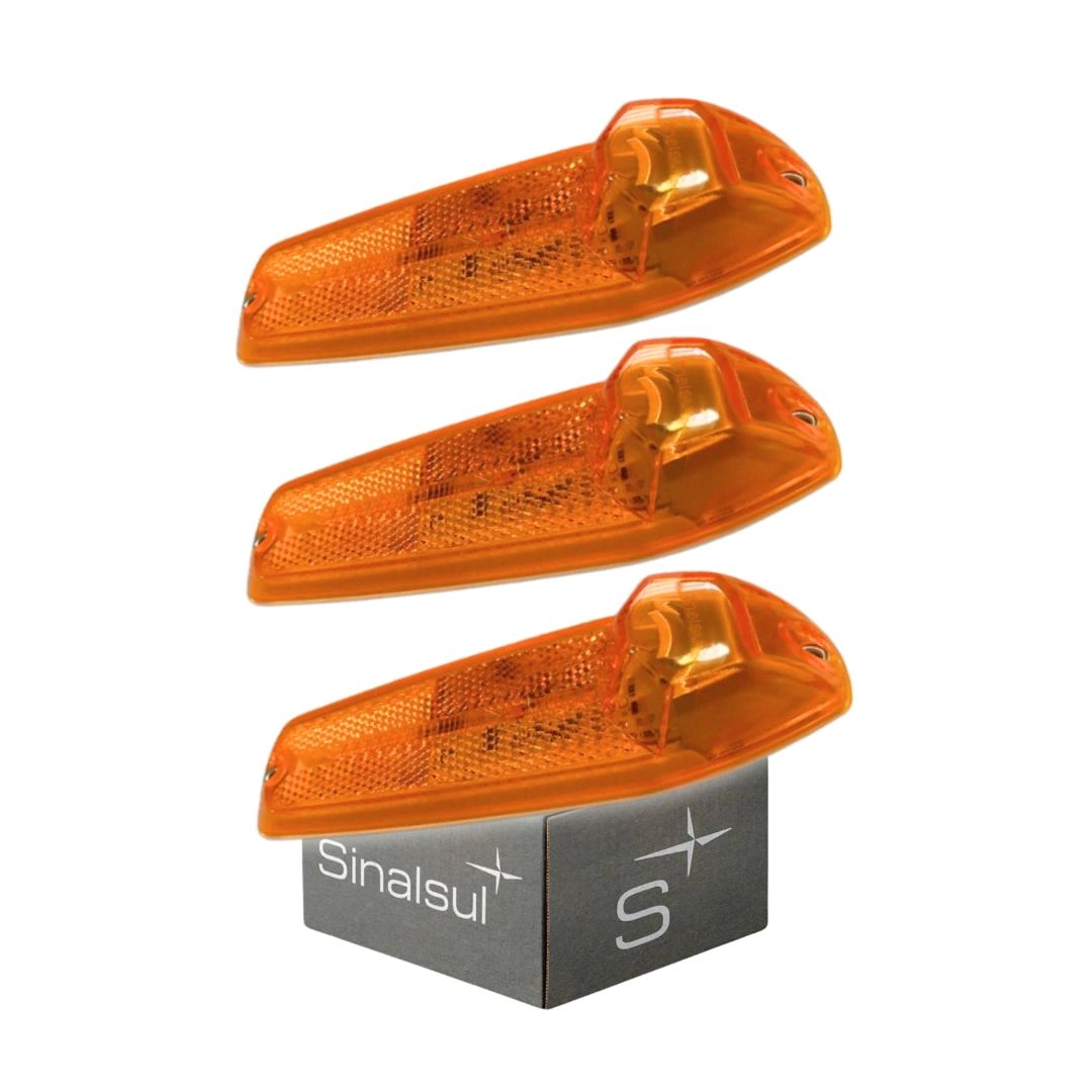 Kit 3 Lanternas Lateral Posição Direcional LED Bivolt 12/24v