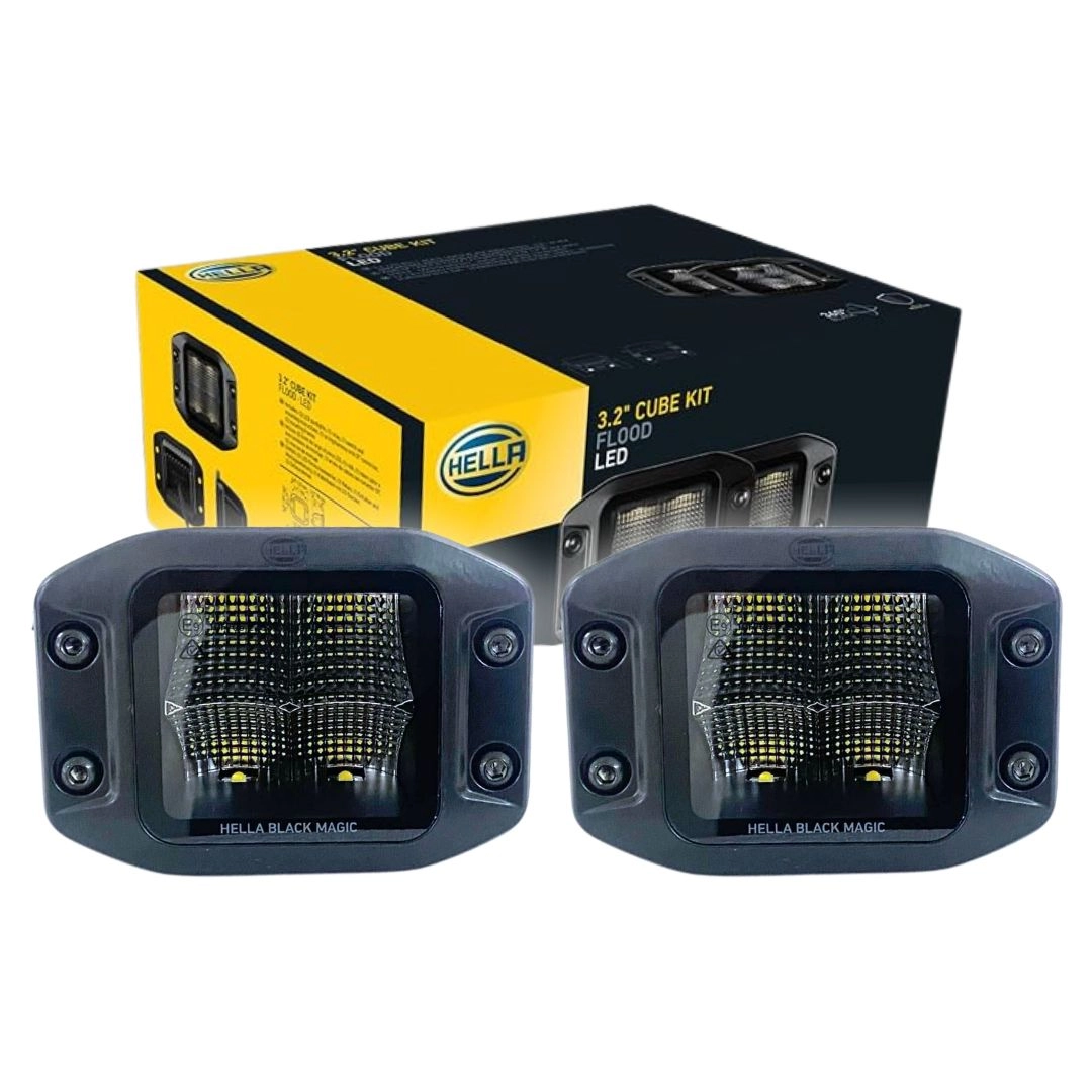Par Farol Milha Auxiliar LED Parachoque Embutir Bivolt 12/24v Universal Hella 1FA358176831