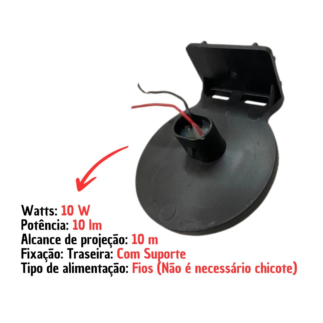 Lanterna Lateral Implemento P 65mm Com Suporte LED Vermelha Para Carreta Caminhão Trailer Reboque