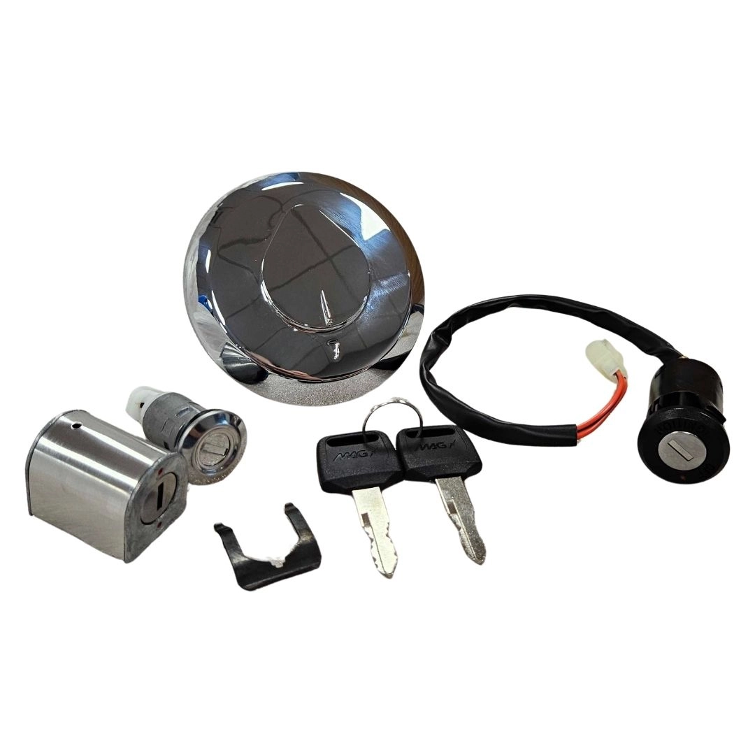 Conjunto Trava de Ignição Guidão Tanque Tampa Lateral Para Honda CG 125 Fan 2005 a 2008 90264100