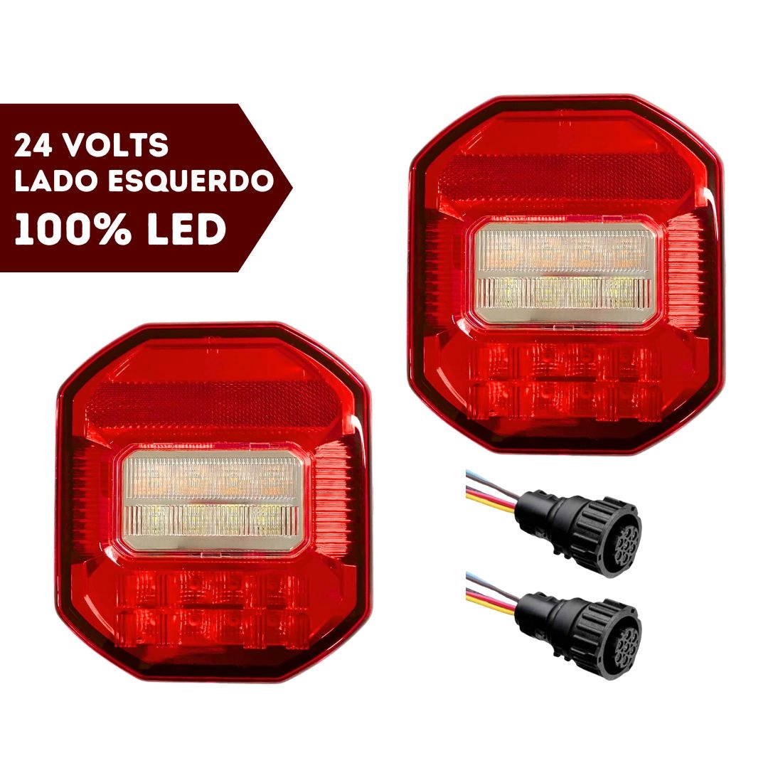 Par Lanterna Ford Cargo Vw Constellation Troller + Chicotes