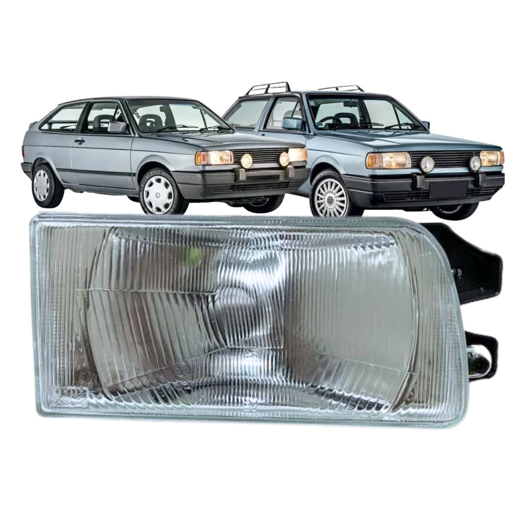 Farol Para Gol Parati Quadrado G1 1991 a 1995 Lente Vidro LD Farol Para Gol Parati Quadrado G1 1991 a 1995 Lente Vidro LD