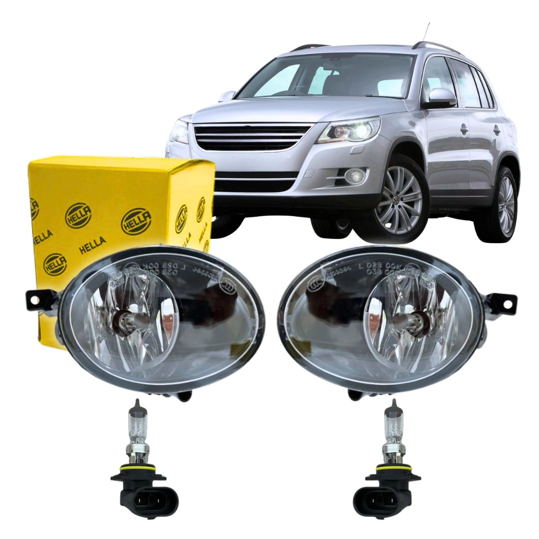 Par Farol Milha Auxiliar Neblina Tiguan Jetta 2010 até 2016