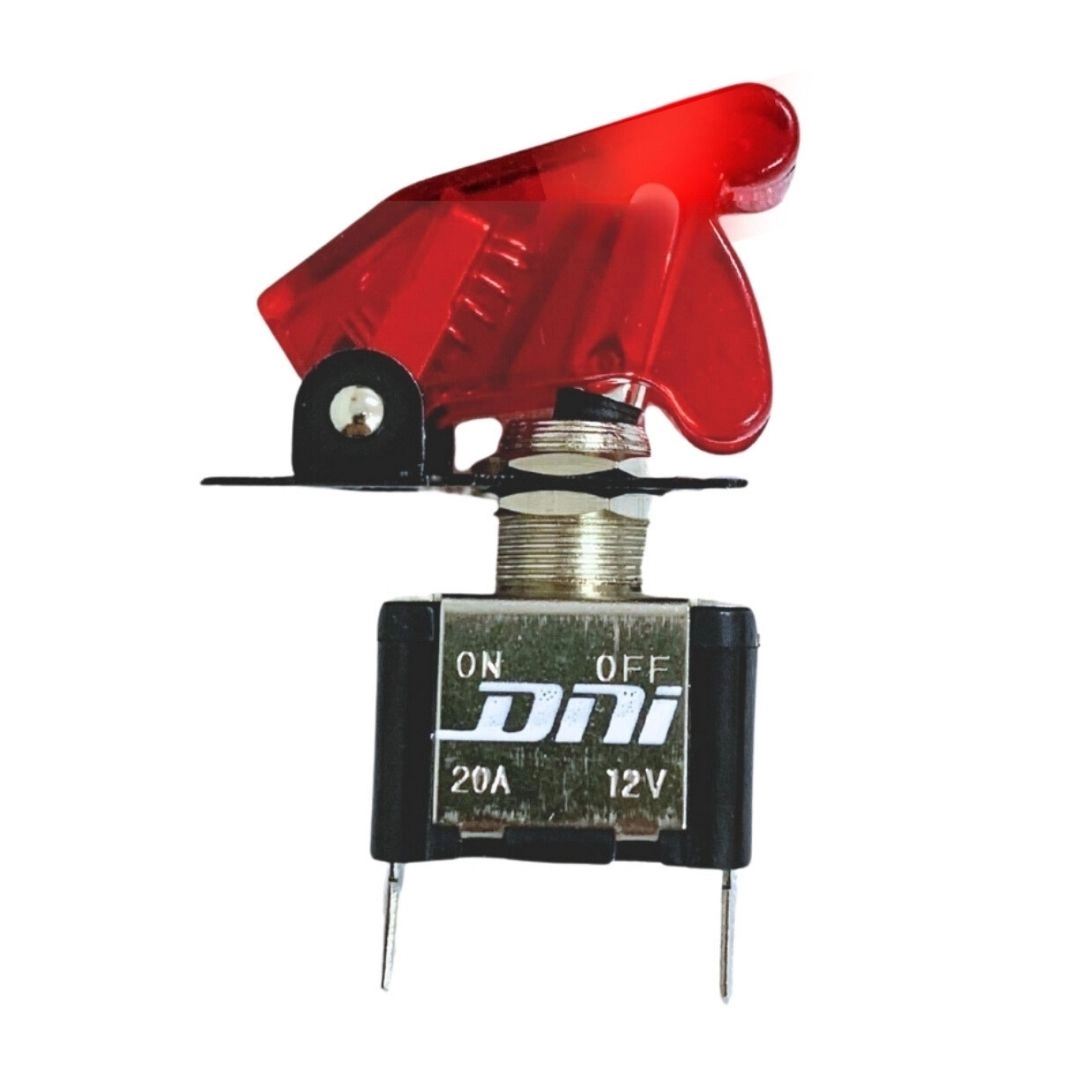 Chave Botão Liga Desliga 2 Posições 12v LED Vermelha 