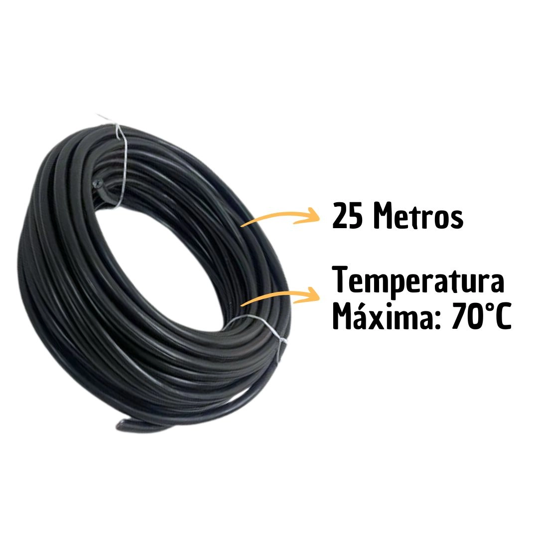 Cabo PP 6 vias 1mm Cobre Rolo c/ 25 Metros DNI Hyb PP 610 Cabo PP 6 vias 1mm Cobre Rolo c/ 25 Metros DNI Hyb PP 610