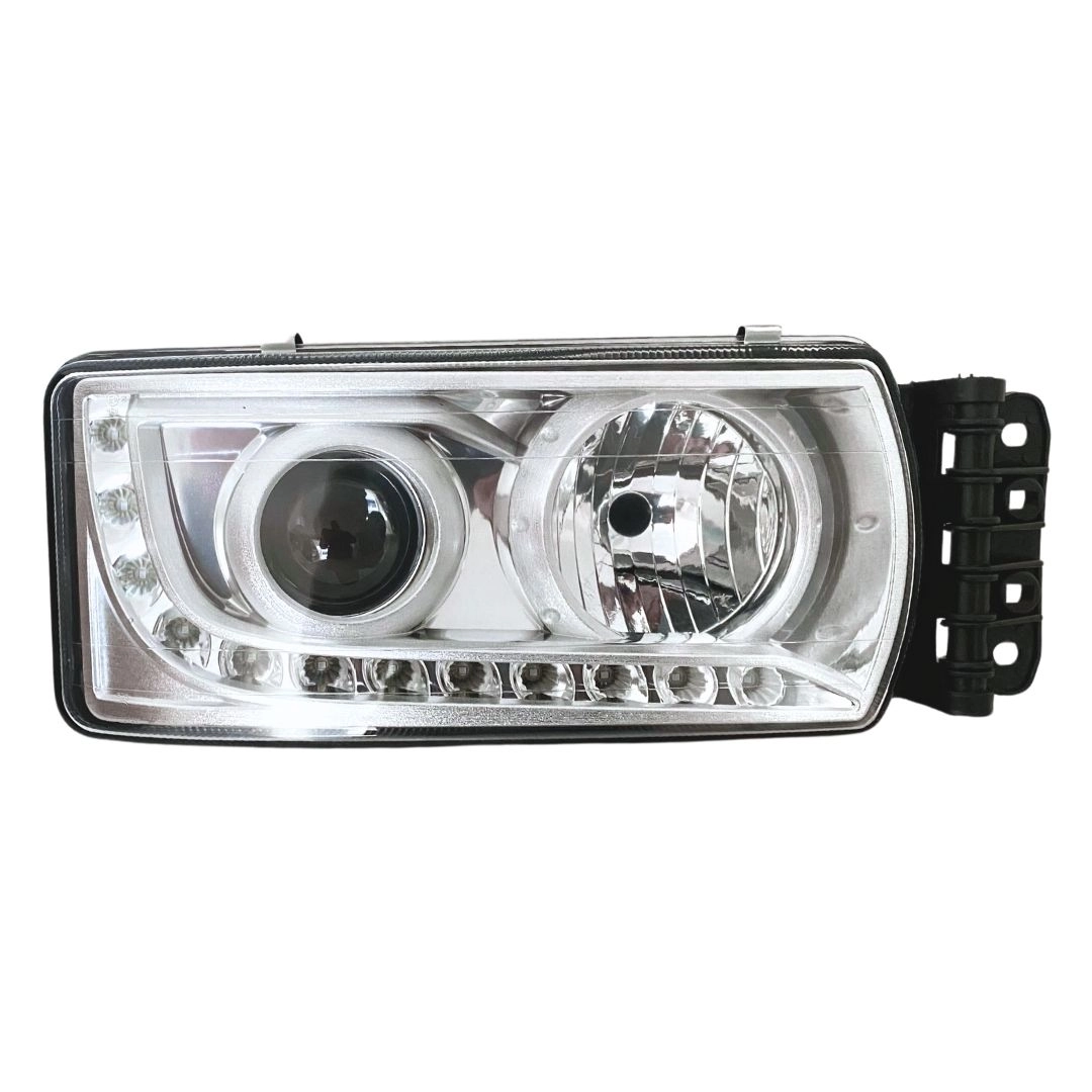 Farol Para Iveco Stralis Hi-way Cromado Led Direito