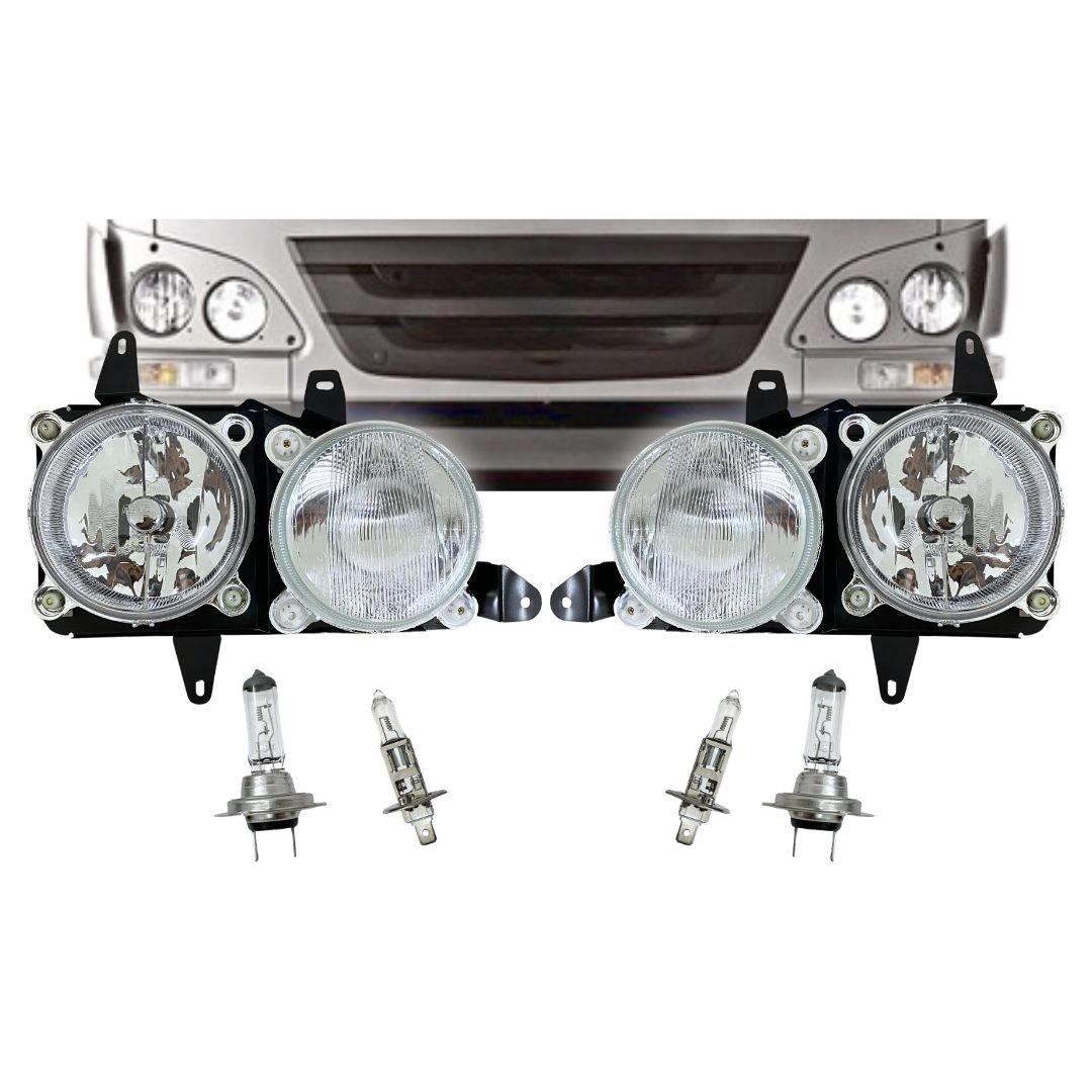 Kit Farol Duplo ParaMb Accelo 815 915C 1016 + Lâmpada