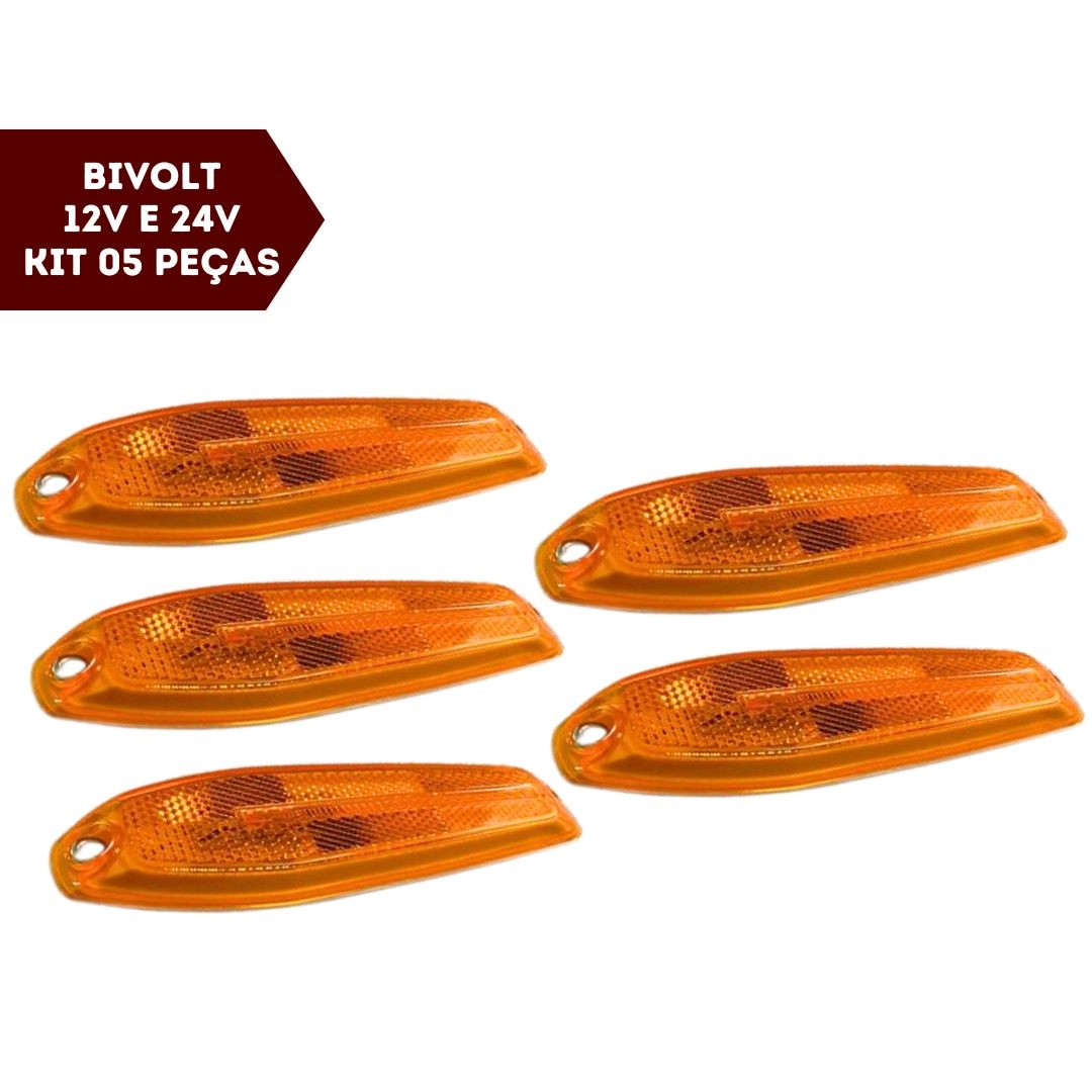 Kit 5 Lanterna Posição Lateral Refletor LED Bivolt Sinalsul
