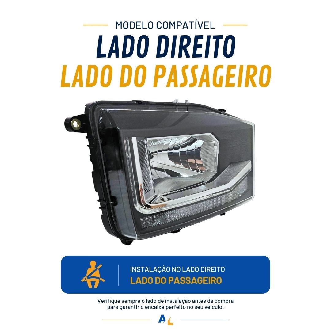 Farol Principal DRL Para Volkswagen Novo Delivery Express 4150 6160 9170 11180 13180 Lado Direito 23B941034A Farol Principal DRL Para Volkswagen Novo Delivery Express 4150 6160 9170 11180 13180 Lado Direito 23B941034A
