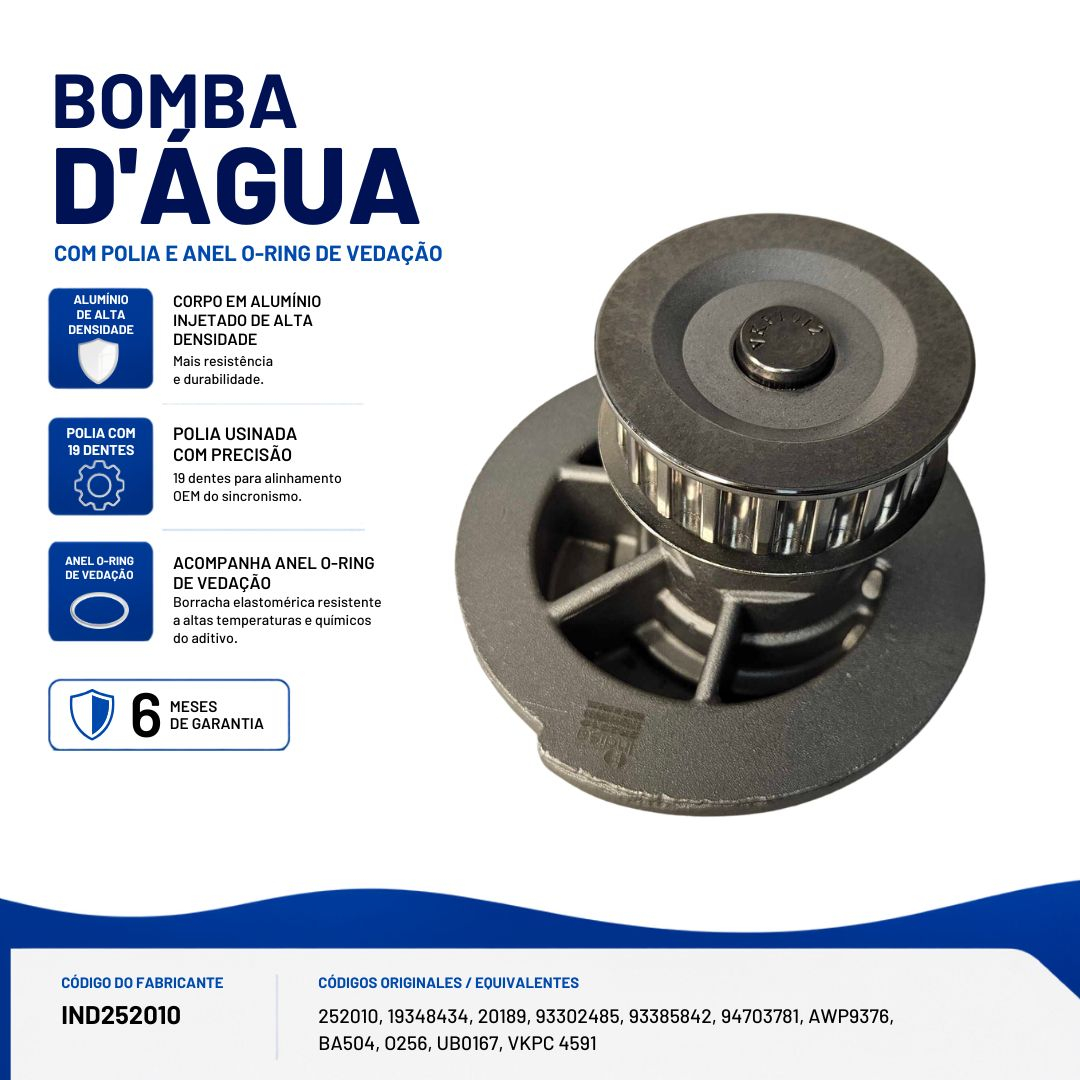 Bomba De Água Para Gm Corsa 1.0 1.4 1.6 Corsa Classic 1.0 Celta 1.0 1.4 Prisma 1.0 1.4 Onix 1.0 1.4 Agile 1.4 Cobalt 1.8 Spin 1.8 Montana 1.4 Meriva 1.4