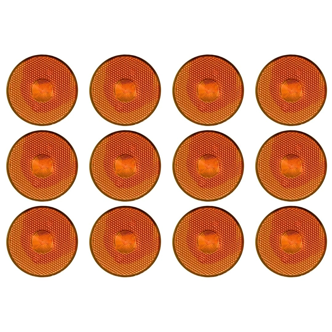 12 Lanterna Lateral Led Caminhão Carreta S Suporte Amarela G