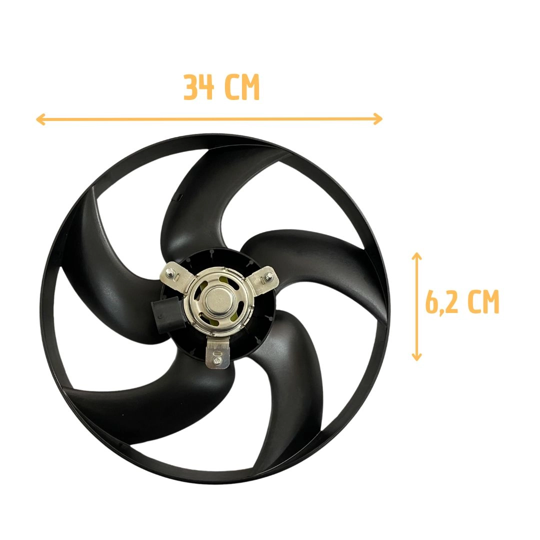 Ventoinha do Radiador Para Peugeot 206 1.0 1.4 Sem Ar