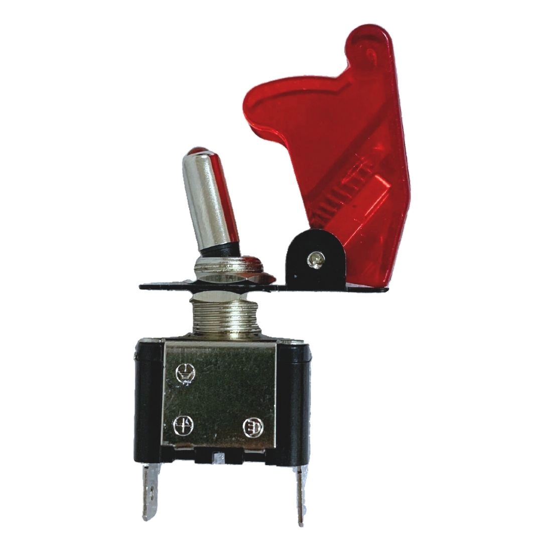 Chave Botão Liga Desliga 2 Posições 12v LED Vermelha 