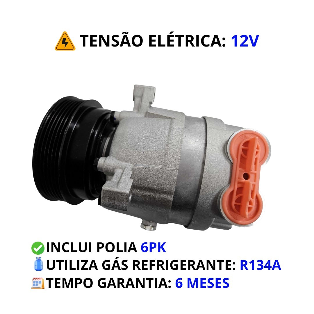 Compressor Ar Para GM Corsa Corsa Wind 1.0 1.4 1.6 1994 a 1998 Delphi CS20286