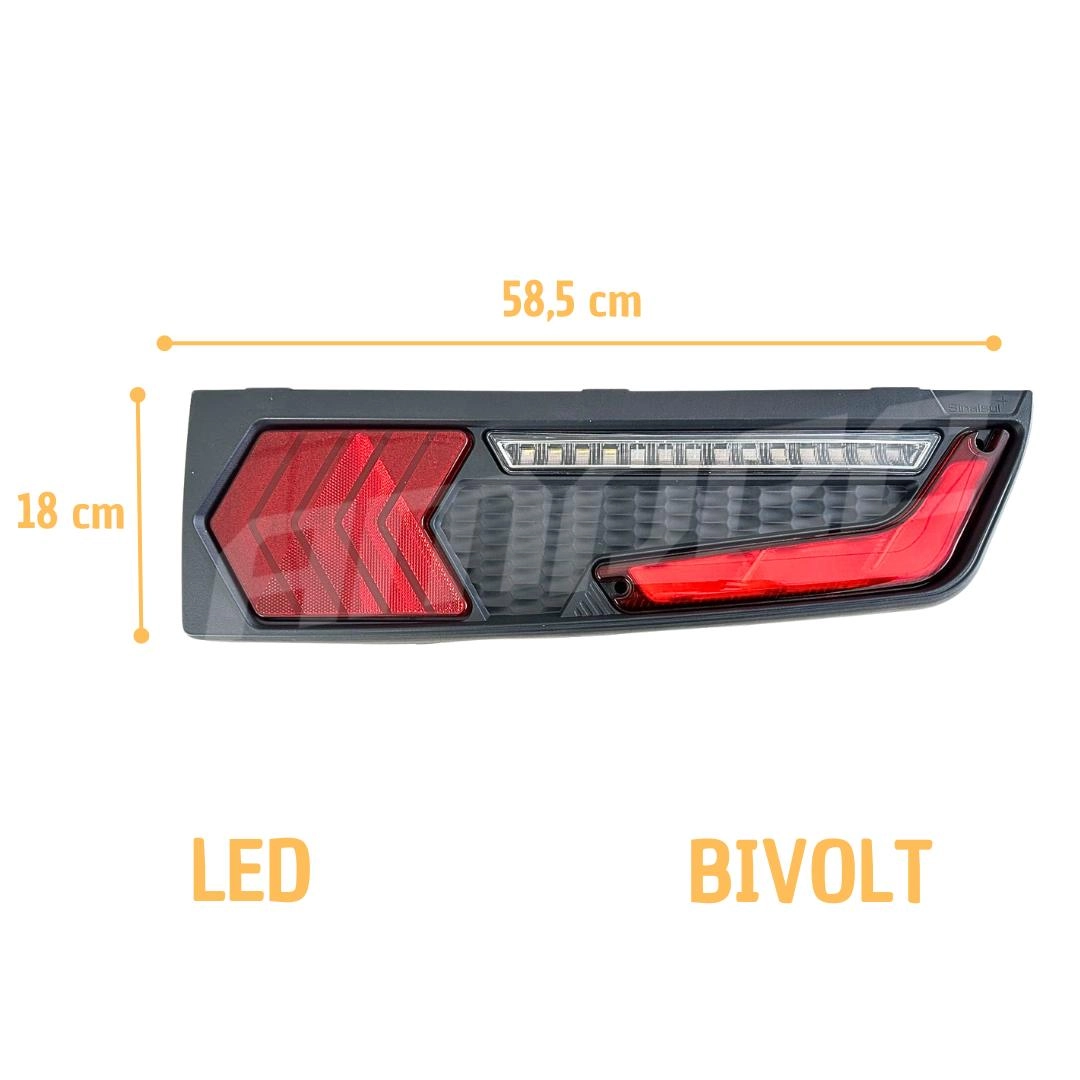 Lanterna Traseira LED Bivolt Pedro Vilaços Euro Implementos Lado Direito Sinal Sul 276106905D
